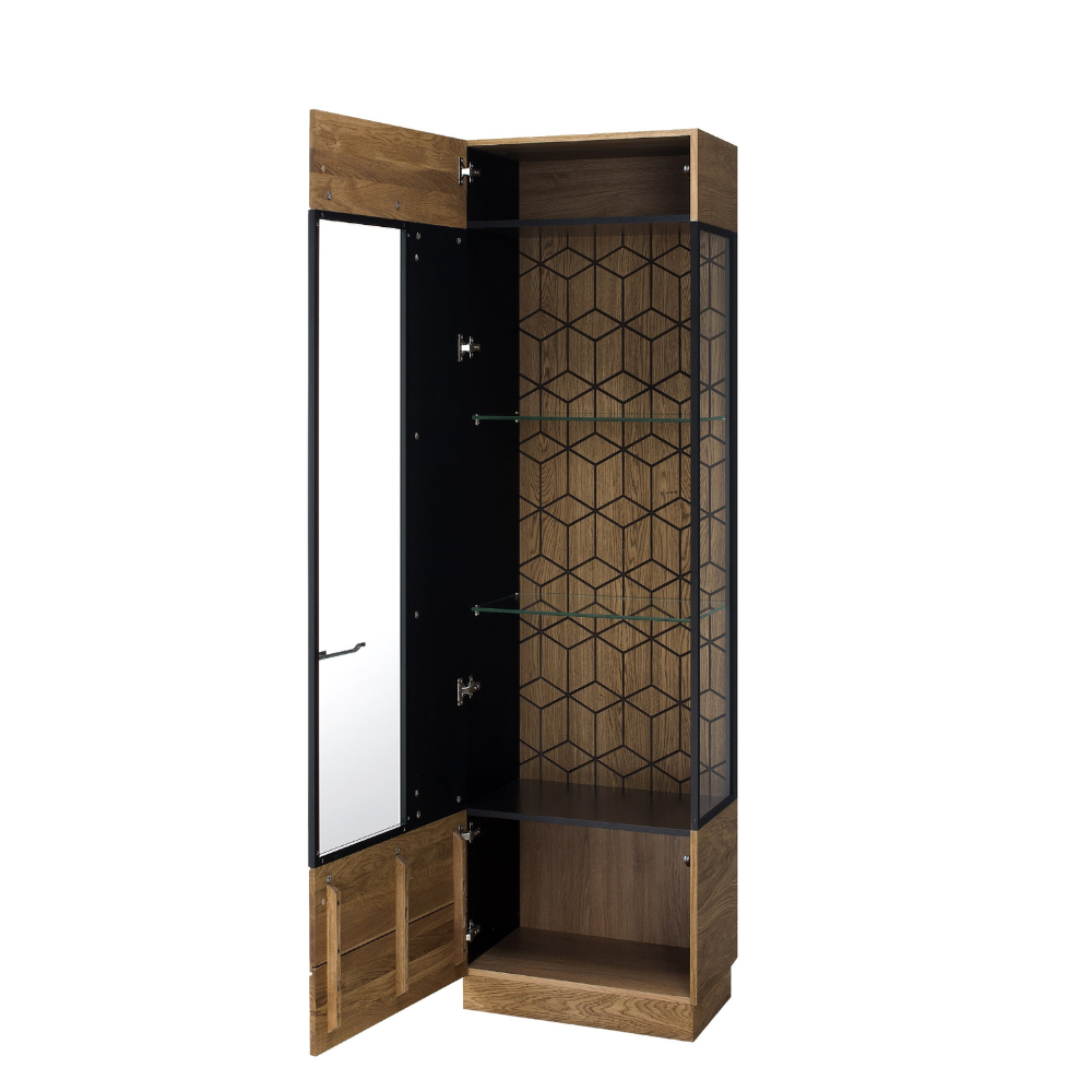 Vitrine en bois de chêne Mozaik 10 - 67 x 42 x 196 cm - LoftStory