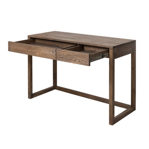 Bureau console en bois massif de chêne Danemark – 120 x 50 x 79 cm - NordicStory