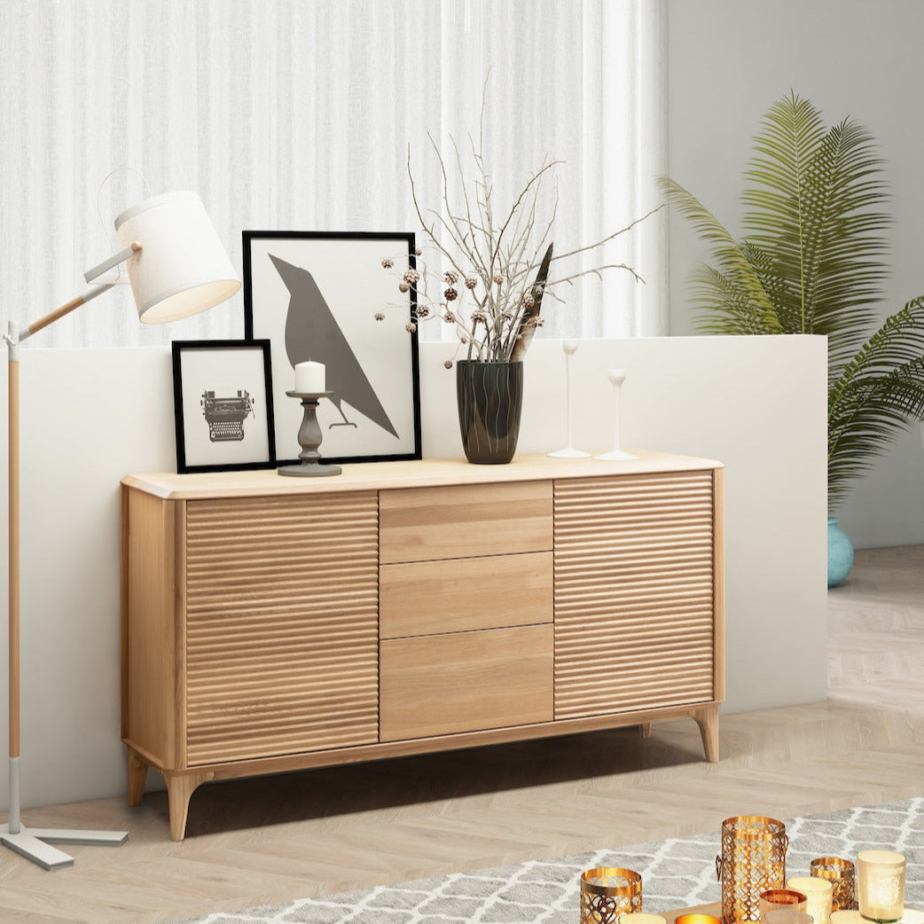 NordicStory Aparador Comoda de madera maciza roble Oxford 3.2.3