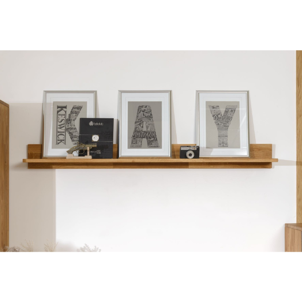 Etagère murale en bois massif de chêne Moritz – 150 x 20 x 15 cm - NordicStory