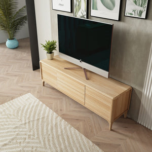 NordicStory Mueble de TV de madera maciza roble Oxford 3.2.2