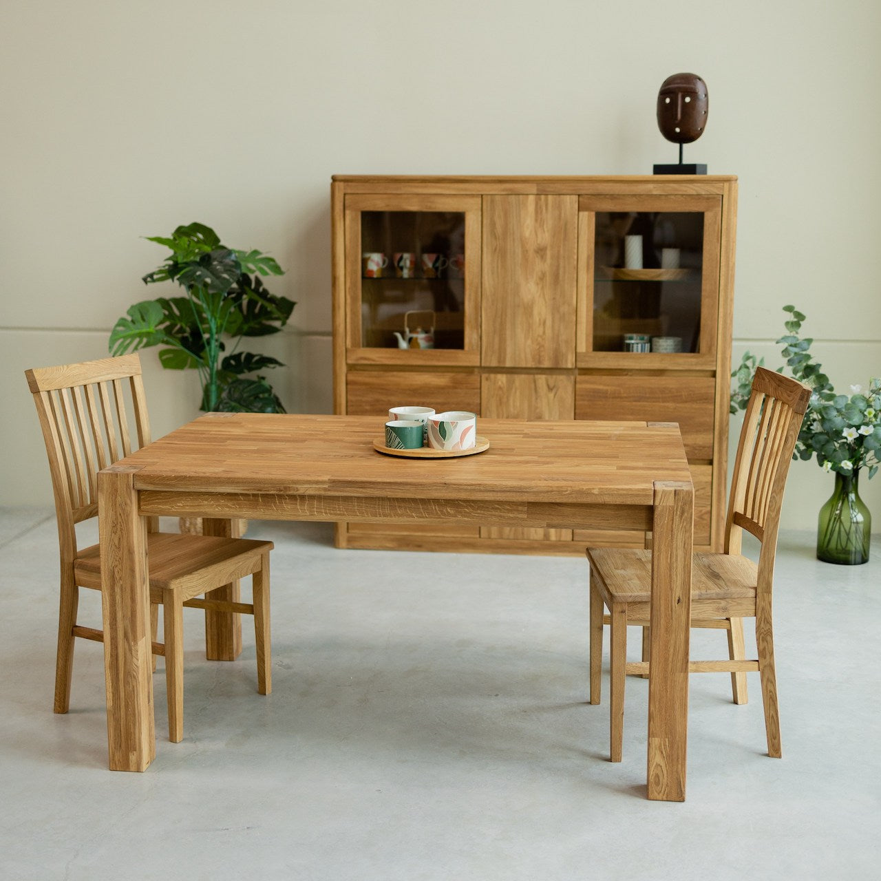 Table Ă  manger extensible en chĂȘne massif Mauritz 1