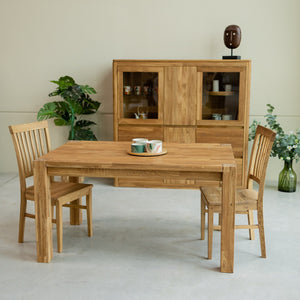 Table à manger extensible en chêne massif Mauritz 1 – 140/160/180 x 90 x 75 cm - NordicStory