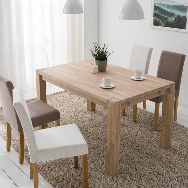 Table à manger extensible en chêne massif Mauritz 1 – 140/160/180 x 90 x 75 cm - NordicStory