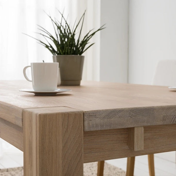 Table à manger extensible en chêne massif Mauritz 1 – 140/160/180 x 90 x 75 cm - NordicStory