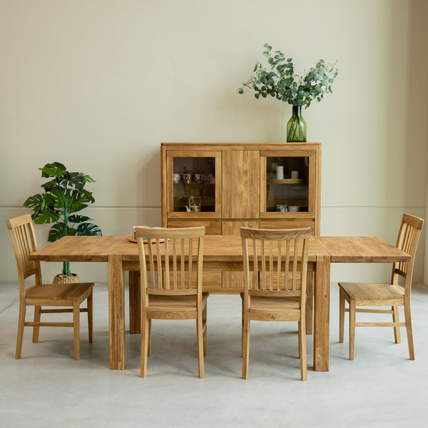 Table à manger extensible en chêne massif Mauritz 1 – 140/160/180 x 90 x 75 cm - NordicStory