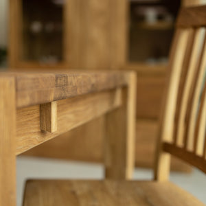 Table à manger extensible en chêne massif Mauritz 1 – 140/160/180 x 90 x 75 cm - NordicStory