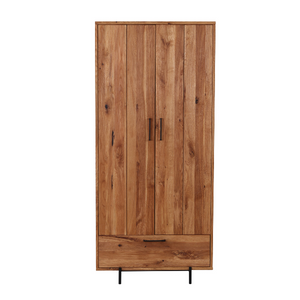 Armoire en bois massif Normandie – 90 cm x 57 cm x 200 cm - VESKOR