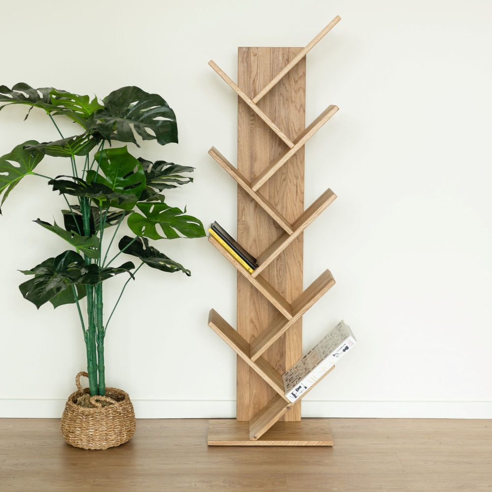 Bibliothèque sur pied en bois massif de chêne Bergen - VESKOR