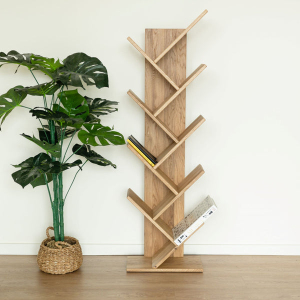 Bibliothèque sur pied en bois massif de chêne Bergen - VESKOR