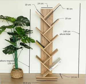 Bibliothèque sur pied en bois massif de chêne Bergen - VESKOR