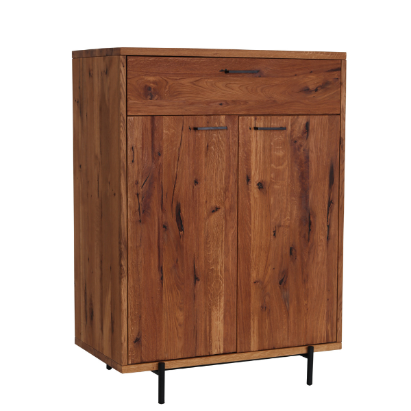 Meuble à chaussures en bois massif Normandie – 80 cm x 45 cm x 110 cm - VESKOR