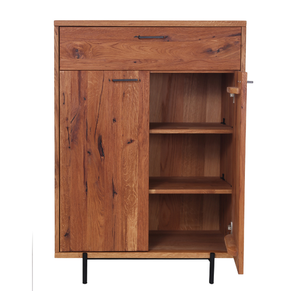 Meuble à chaussures en bois massif Normandie – 80 cm x 45 cm x 110 cm - VESKOR