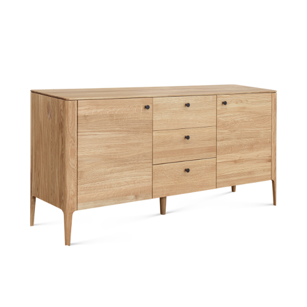 Buffet commode en bois massif de chêne Narvik - 160 х 40 х 68 cm - VESKOR