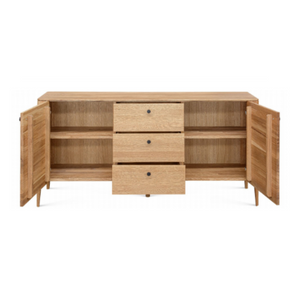 Buffet commode en bois massif de chêne Narvik - 160 х 40 х 68 cm - VESKOR