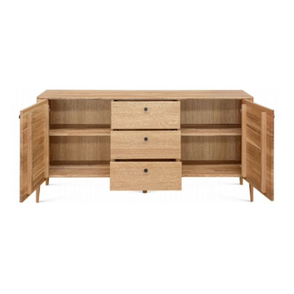 Buffet commode en bois massif de chêne Narvik - 160 х 40 х 68 cm - VESKOR