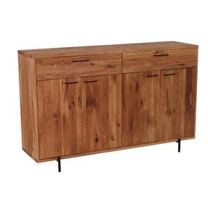 Buffet en bois massif Normandie – 160 cm x 44 cm x 90 cm - VESKOR