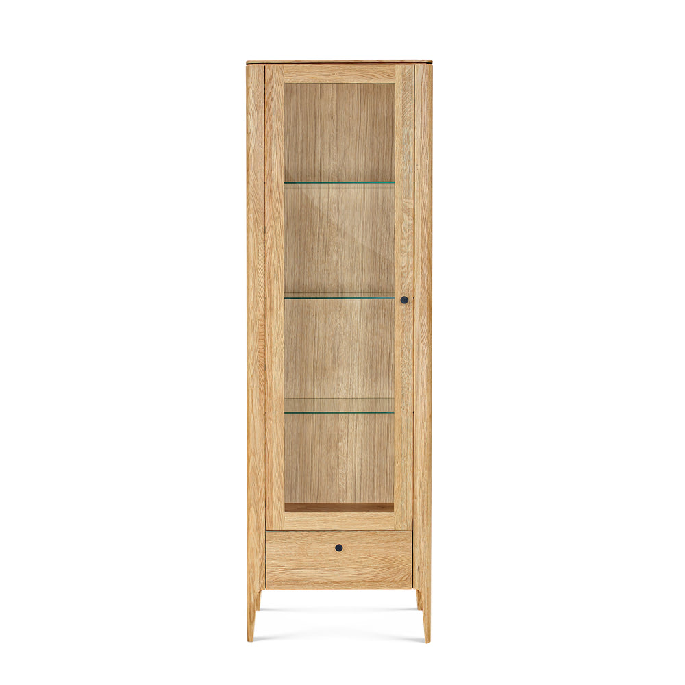 Vitrine en bois massif de chêne Narvik 1 - 60 х 40 х 190 cm - VESKOR