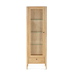 Vitrine en bois massif de chêne Narvik 1 - 60 х 40 х 190 cm - VESKOR