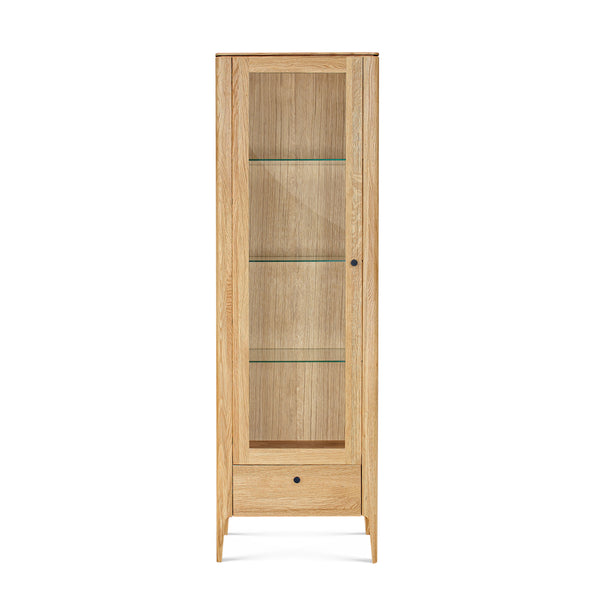 Vitrine en bois massif de chêne Narvik 1 - 60 х 40 х 190 cm - VESKOR