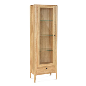 Vitrine en bois massif de chêne Narvik 1 - 60 х 40 х 190 cm - VESKOR