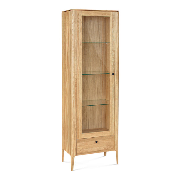 Vitrine en bois massif de chêne Narvik 1 - 60 х 40 х 190 cm - VESKOR