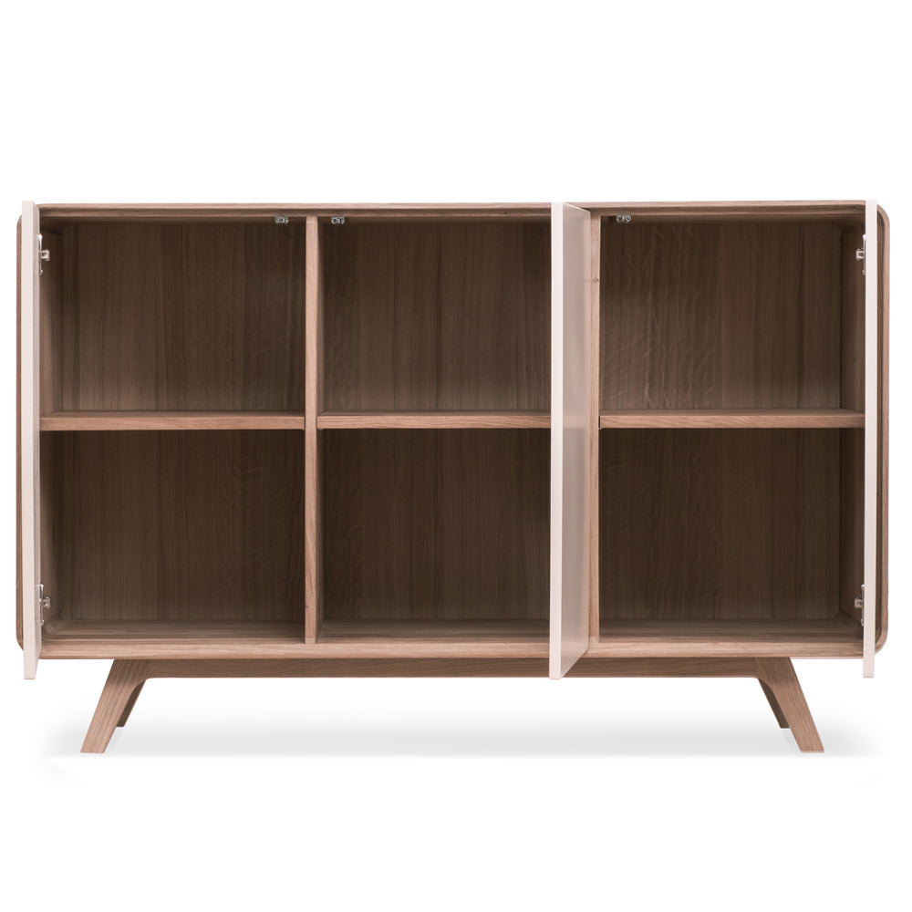 Buffet en bois massif Oslo 2 - 134 x 45 x 86 cm - VESKOR