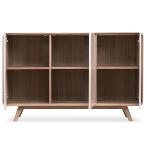 Buffet en bois massif Oslo 2 - 134 x 45 x 86 cm - VESKOR