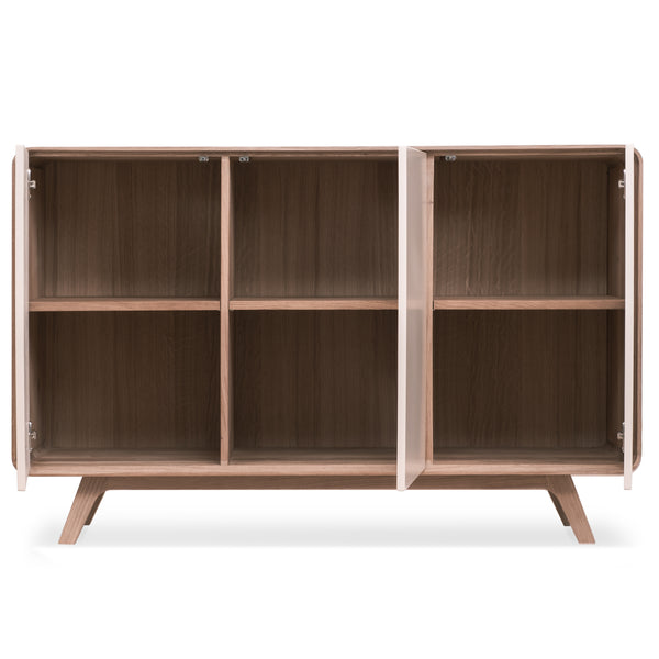 Buffet en bois massif Oslo 2 - 134 x 45 x 86 cm - VESKOR
