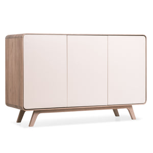 Buffet en bois massif Oslo 2 - 134 x 45 x 86 cm - VESKOR