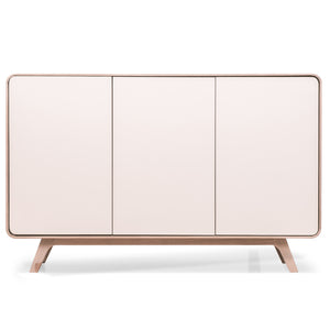 Buffet en bois massif Oslo 2 - 134 x 45 x 86 cm - VESKOR