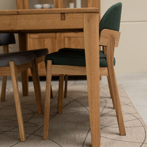 Chaise en bois massif de chêne revêtement