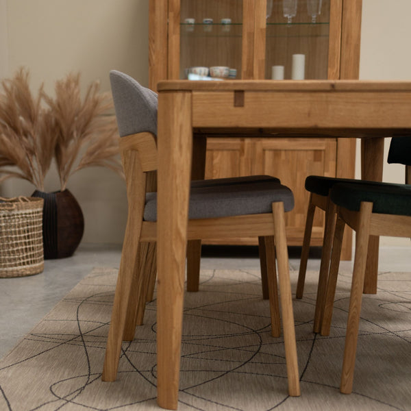 Chaise en bois massif de chêne revêtement