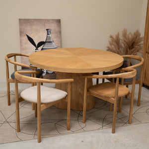 Chaise en bois massif de chêne Léa - Lot de 2 ou 4 chaises - VESKOR