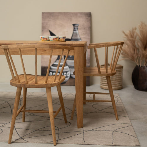 Chaise en bois massif de chêne Selma - Lot de 2 ou 4 chaises - VESKOR