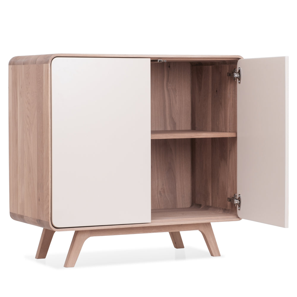 Buffet commode en bois massif Oslo 1 - 90 x 45 x 86 cm - VESKOR