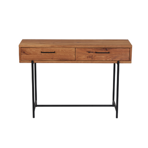 Console en bois massif Normandie – 110 cm x 32 cm x 75 cm - VESKOR