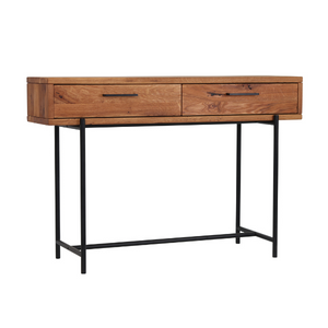 Console en bois massif Normandie – 110 cm x 32 cm x 75 cm - VESKOR