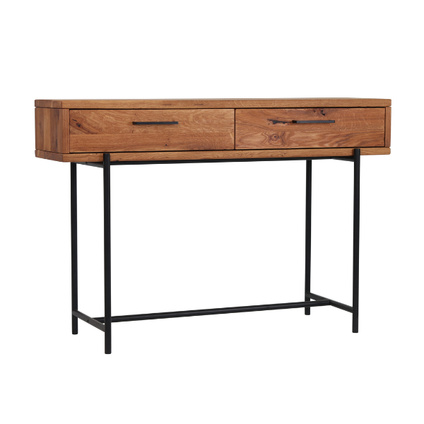 Console en bois massif Normandie – 110 cm x 32 cm x 75 cm - VESKOR