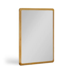 NordicStory Espejo de madera maciza roble "Geneva", 110 x 2.5 x 80 cm.