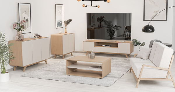 Table basse en bois massif de chêne Oslo - 100 x 60 x 43 cm - VESKOR