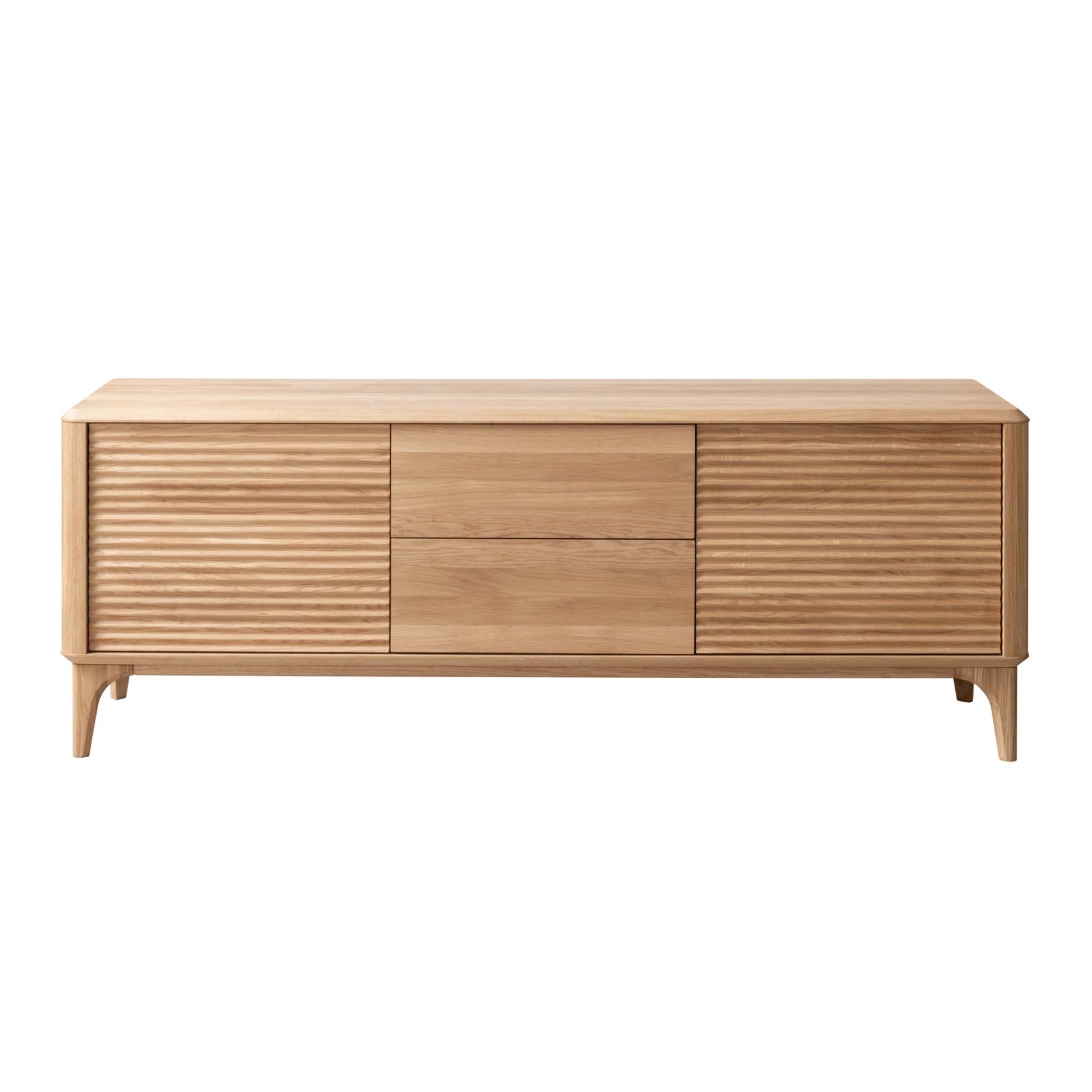 NordicStory Mueble de TV de madera maciza roble Oxford 3.2.2