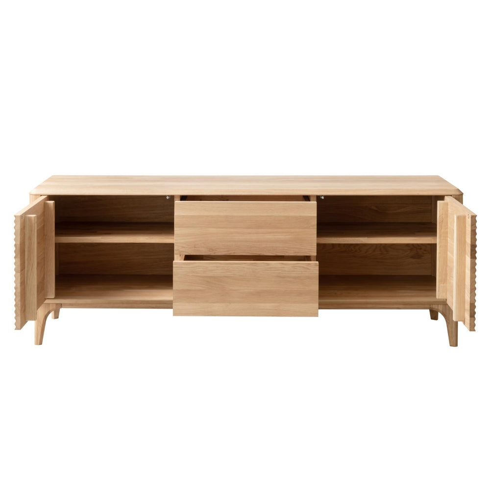 NordicStory Mueble de TV de madera maciza roble Oxford 3.2.2
