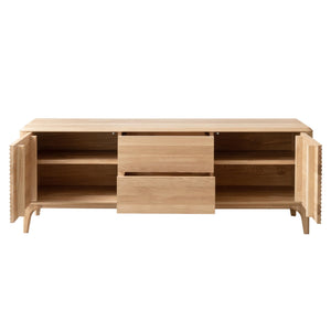 NordicStory Mueble de TV de madera maciza roble Oxford 3.2.2