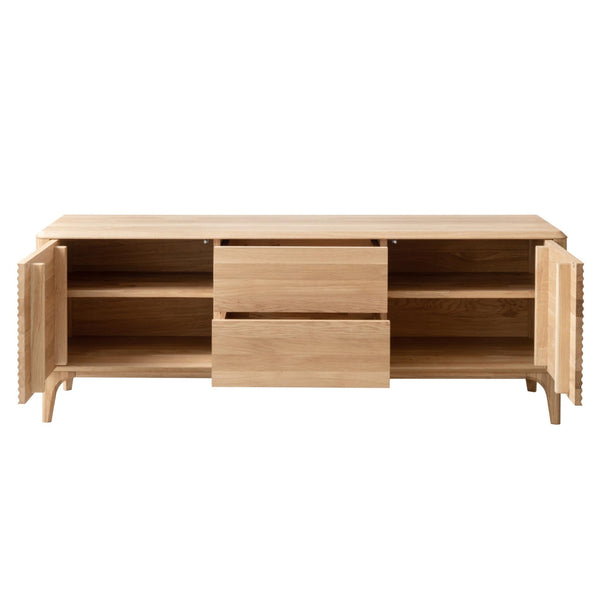 NordicStory Mueble de TV de madera maciza roble Oxford 3.2.2