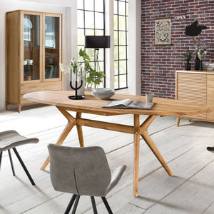 NordicStory Vitrina de madera maciza roble Oxford 1