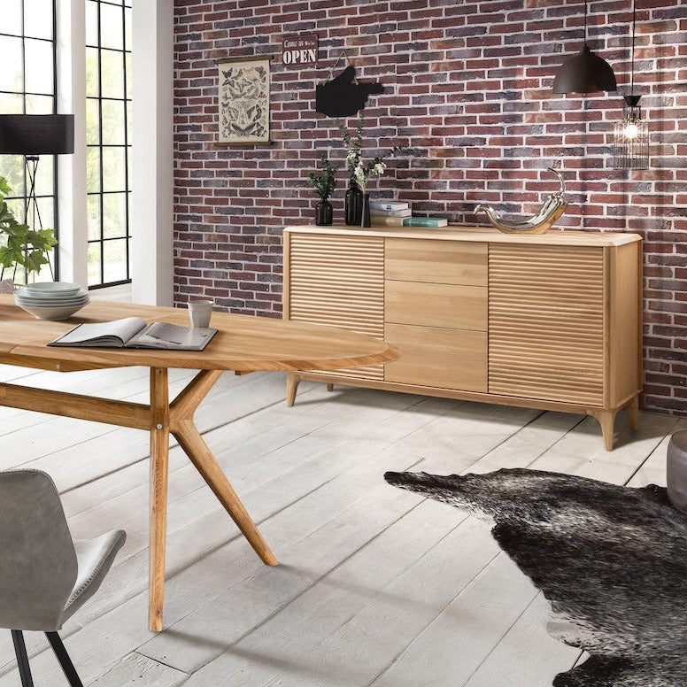 NordicStory Aparador Comoda de madera maciza roble Oxford 3.2.3