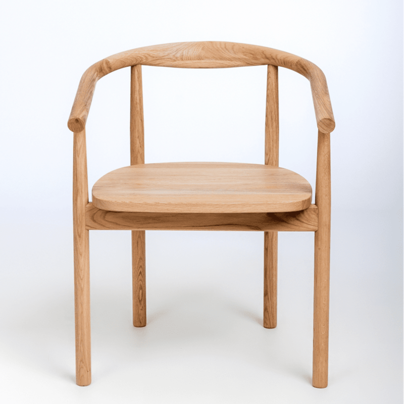 NordicStory Silla de madera maciza de roble tapizada de la colección Lea Mueble nórdico con un diseño moderno Roble.Store