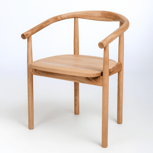 NordicStory Silla de madera maciza de roble tapizada de la colección Lea Mueble nórdico con un diseño moderno Roble.Store