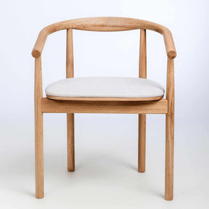 NordicStory Silla de madera maciza de roble tapizada de la colección Lea Mueble nórdico con un diseño moderno Roble.Store